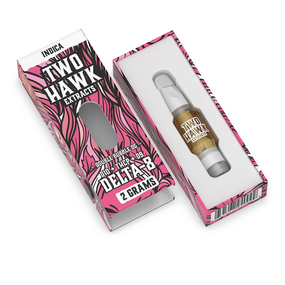 D8+THCp +D10+D9 - Double Bubble OG (indica) -Open Box 2 GRAM - Cartridge - Two Hawk Extracts