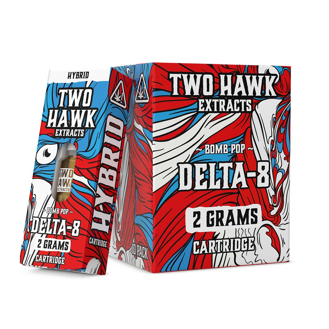 Bomb Pop (hybrid) - Delta-8 - 2 GRAM - Cartridge Sigle Box & 10 pack- Two Hawk Extracts
