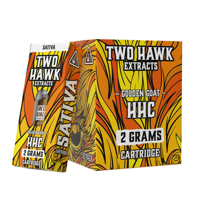 Golden Goat (sativa hybrid) - HHC - 2 GRAM Single box & 10 pack - Cart - Two Hawk Extracts